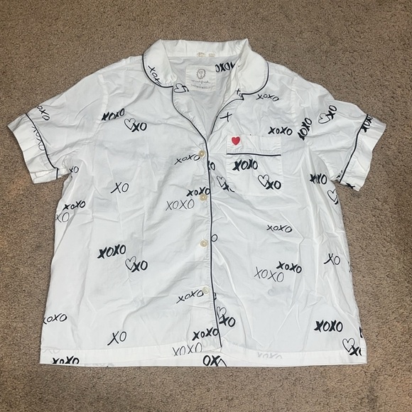 Printfresh x The Mom Edit TME Short Sleeve Pajama Sleep Set Hugs & Kisses Large - Picture 5 of 12